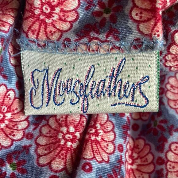 VTG‎ MOUSEFEATHERS Mixed Print Floral Dress Girls SZ 8 Puff Long Sleeve Prairie - Picture 8 of 11